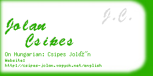 jolan csipes business card